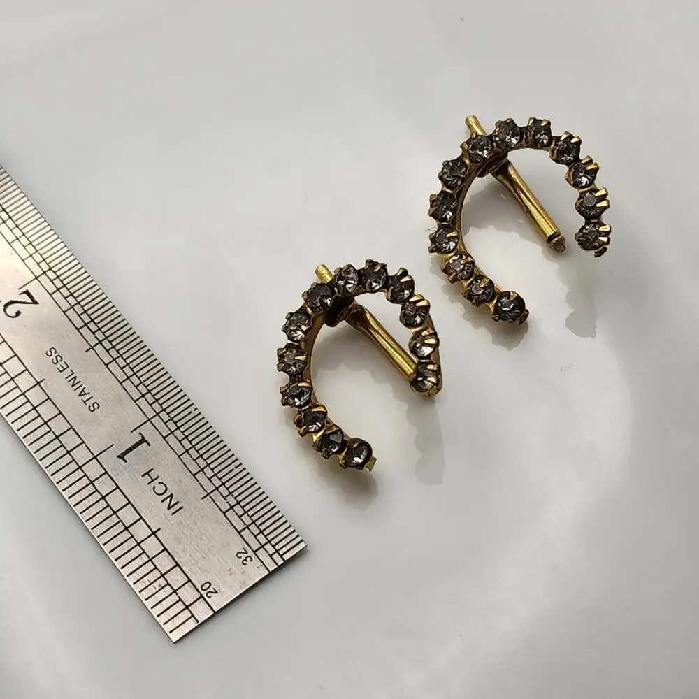 Antique Vintage Gold Horseshoe Cufflink Shirt Studs